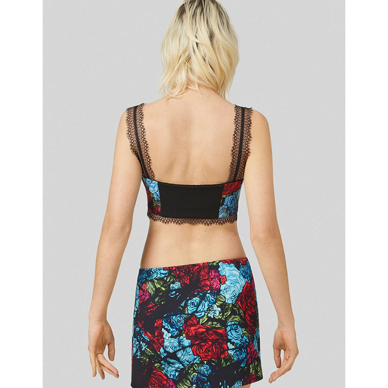 Flower Lace Print Bustier Bralette Top at Rs 1740.00, Printed Tops