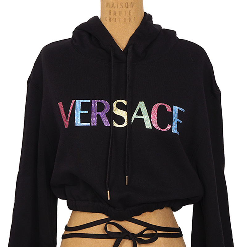 Versace cheap cropped hoodie