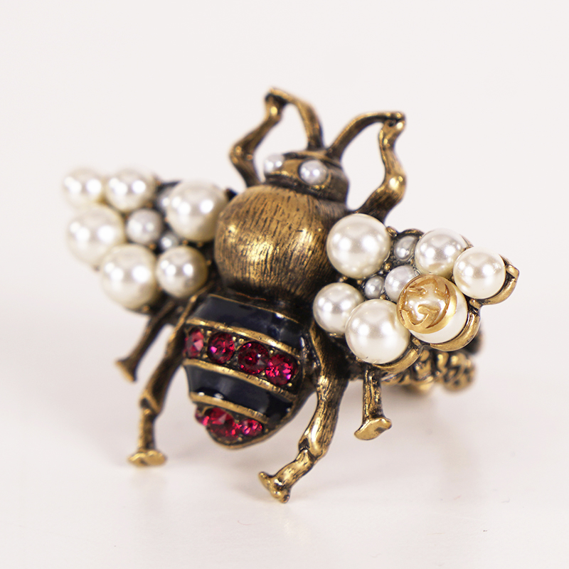 Little Luxuries Designs Gucci Style Bee with Pearl Brooch