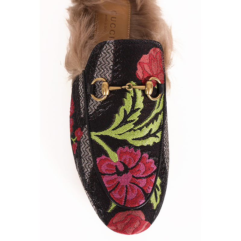 Gucci princetown discount slippers with fur