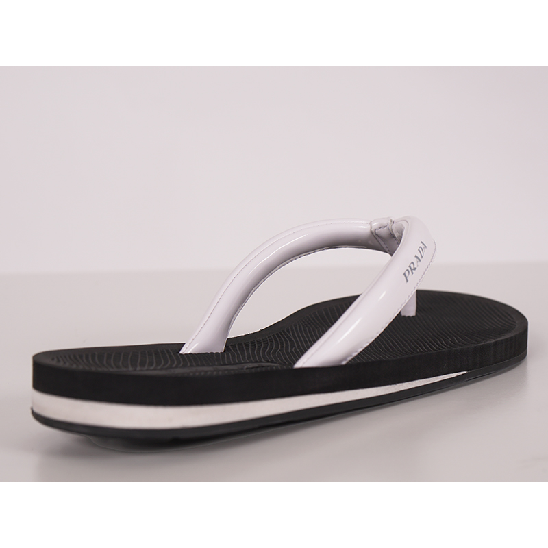 prada flip flops white