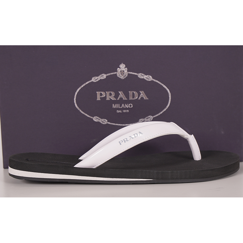 prada flip flops white